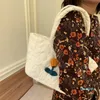 Вечерние сумки женская сумка маленькая хлопчатобумажная сумка сумка девушка покупатель мода повседневная цветок стеганая зима милый вязаный тюльпан