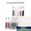 10st Gemstone Essential Oil Bottles Refillerbar Roll-On Roller Storage Bottle Healing Crystal Chips Semiprecious Stones Bottle