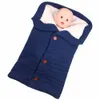 Baby filtar stickat nyfött kuvert sovsäck toddler förtjockad bomull muslin swaddle spädbarn vintervagn varmare wrap lj201208