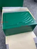 Box di orologi in legno verde più alto, scatola di dimensioni M senza brochure Etichetta etichetta Box