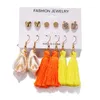 2021 donne moda bohemian drop orecchini set fatti a mano colorate tassel orecchino danghino cerotto per le donne accessori moda