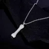 925 Sterling Silver Dog A Bone Necklace for Women Niche Light Zircon Clavicle Chain Party Accessories