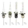 Flower Hanging Basket Vintage Handmade Macrame Plant Flower Pot Cotton Rope Balcony Florist Hanger Decoration Planter