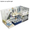 DIY Doll House Furnitures Miniature Doll house Dust Cover Wooden Dollhouse Light House For Dolls Handmade Toys For Children #E LJ200909