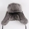 New Russian Winter Unisex Real Rabbit Fur Bomber Hat Men Warm 100 Natural Rabbit Fur Hats Male Full Pelt Genuine Rabbit Fur Cap Y8930874