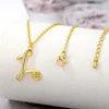 Großbuchstabe Initiale Halskette für Frauen Edelstahl Gold A-Z Alphabet Anhänger Halskette Schmuck Weihnachtsgeschenk Goldketten