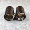 1 STÜCKE Glossy Carbon Fiber Exhasut Muffler Tip Auto Auto Silber Edelstahl Trim Tail für M2 M3 M4