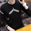 Homens Slim Slim Fit O-Neck Mens Pullover Sweater Masculino Casaco Homem Suéteres Puxe Roupas Manga Longa Homme Camisa Primavera Outono K270 201026