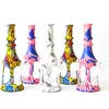 Printing 8inch Pogoda water pipe bongs hookahs pipes bong with GLASS BOWL silicone mini