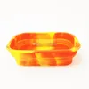 Colorful Silicone ashtray Folded Tray For Rolling Papers dab tools silicone mat 3 styles Smoking Accessories8073525