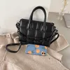 Fashion High Quality PU 2024 Leather Women's Designer Shoulder Crossbody Bag Lady Chain Lattice Totes Handbags