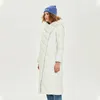 Manteau en coton matelassé pour femmes d'hiver manteau en duvet de canard blanc chaud manteaux féminins ultra léger long Parka outwear top marque 201103