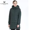 GASMAN Black Women Winter Down Jacket Coat Women Knit Patchwork Brand Hooded Warm Long Parka Female Puffer Thick Jacket1820 201109