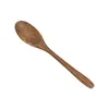Hot Sale Wooden Milk Honey Soup Spoon Solid Wood Tableware Long Handle Teaspoon Coffee Spoons Stir Stick Kitchen Tools Mini Spoon DBC BH4469