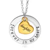 Forever In My Heart Necklaces Family Member love Grandpa Mom daughter Dad Necklace pendant for women children fashion jewelry will and sandy