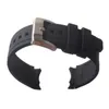 Titta på band 18mm 20mm 22mm Soft Watchband Black Silicone Rubber Straps Armband Pin Buckle For Brand Wristwatch Mens Curved End Hele22