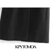 KPytomoa mulheres moda com botões de metal casaco de lã vintage luva longa volta ventinas femininas Outerwear chique tops 201218