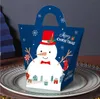 Creative Christmas Eve Presentlådor bär påsar Xmas Candy Box Santa Claus Paper Presentlådor Fall Design Tryckt Packing Box Decoration ZY983