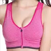 Sport Bra No Steel Ring Wire Front Zipper Closure Professional Shocksäker Yoga Vest Running Kläder Toppar För Kvinnor