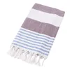 Towels For Adults Cotton Turkish Simple Striped Pattern Fringed Beach Dyed Jacquard Bath Towel 201216