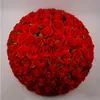 Bellissimi fiori Pomander Kissing Ball con foglie 12 "per forniture per la scuola materna della stanza delle nozze Spedizione gratuita