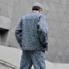 Męskie hafty dżinsowe kurtki moda odrzuć kołnierz długie rękaw Jean Ouanwear Spring Spring Casual Streetwear Jackets 201127