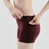 Pantalones cortos de Yoga sexys de cintura alta para mujer, pantalones deportivos para Fitness, sensación desnuda, a prueba de sentadillas, Yoga, correr, gimnasio, entrenamiento, pantalones de ejercicio de compresión