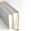 18 K Solid Yellow Gold Filled curb Cuban Link Chain Necklace curb Italian Stamp 750 Men's Women 7mm 75CM long Hip-Hop