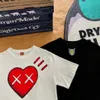 Magliette da uomo e da donna T-shirt a maniche corte in cotone con stampa a cuore realizzate dall'uomo