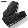 Anszktn Down Broek voor Mannen Winter Outdoor Winddicht Warm 90 Witte Eendendons Katoen Broek Afslanken Dikte Sports Casual