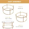 US stock Round Coffee Table Gold Modren Accent Table Tempered Glass Side Table for Home Living Room Mirrored Top/Gold Frame a12