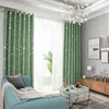 Drapes de cortina Estrella moderna de plateado simple con cortinas de sombreado de luna llena para el dormitorio de comedor vivo.1