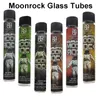 2020 Moonrock Tubos de vidro Pramoll Embalagem 120 * 20mm Dankwoods Cork Top Preroll Containters vazios Tubos de junta com adesivos 250 pcs / lote