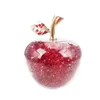 hbl 60mm 1 piece Red Crystal Glass Apple Figurine Paperweight with Filling Rhinestones for Home Decor Christmas Decoration 201203