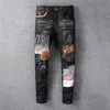 22 Mens Designer Jeans Distressed Ripped Biker Slim Fit Motorfiets Bikers Denim voor Heren Fashion Mans Top Quality Merk Jean