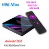 H96 MAX Smart TV Box Android 10.0 RK3318 4GB RAM 64GB Wifi 4K Youtube H96MAX 2G 16G Android TVBOX décodeur lecteur multimédia