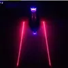 Vélo LED Lampe arrière Laser Ligne Parallèle Ronde Avertissement Lumière VTT Feu Arrière Extérieur Étanche Vente Chaude 3 2cj M2