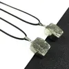 Нерегулярный натуральный камень Посеребренные кулон Ожерелья для женщин Мужчины Модные партии клуб декор украшения с цепью