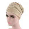 Donne India Hat Hat Muslim Cancer Cancer Chemio Cappello Cappuochi Scarf Turn Torban Capo Capo di cotone Casual Blend Comfort Materiale morbido1115948