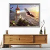 Paintings Evershine Diamond Mosaic Eagle Lighthouse Painting Landscape Full Square Embroidery Pictures Of Rhinestone 2690