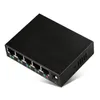 Freeshipping Metal Case 10 / 100mbps Ethernet PoE-omkopplare 4 Port RJ45 HUB 802.11AF / AT Supply Power 48V för IP HD-kameror