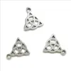 Commercio all'ingrosso Lotto 100 pz triangolo Argento Antico Pendenti di Fascini Monili Che Fanno Bracciale Collana Orecchini 16*15mm DH0851