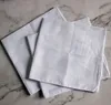 24pcs/lot 100% Cotton Satin Handkerchief White Color Table Handkerchief Super Soft Pocket Towboats Squares 34cm