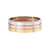 Jóias de moda clássicas de ouro rosa prata 316l aço inoxidável Pulseira de diamante de parafuso de aço com chave de fenda Homens e mulheres amantes 4878756