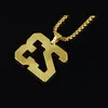 Mode Herren Hip Hop Gold 23 Nummer Anhänger Halskette Schmuck Strass Design 75 cm Lange Kette Männer Halskette Halsketten für Frauen Männer