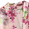 Women's Sleepwear Chamsgend Satin Silk Pajamas Sets Sexy Floral Print Long Sleeve Lingerie Women Ladies Bathrobe Robes Bath Robe Kimono1