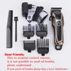 Kemei Hair Clipper Professional w Clipper do włosów dla mężczyzn elektryczny trimmer lcd wyświetlacz fryzjer fryzjerowy 55208799461