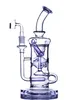 Verre eau bong narguilé droite Recycler Bongs spirale perc accessoires pour fumer Conduites d'eau avec 14mm banger