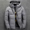 Épais Chaud Hommes Veste Thermique Épais Manteau Neige Rouge Noir Parka Mâle Chaud Outwear - Blanc Duvet de Canard Veste Hommes 201223