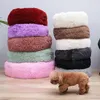 Sleep Luxury Soft Plush Dog Bed Round Shape Sleeping Bag Kennel Cat Puppy Sofa Pet House Winter Warm s Cushion LJ200918